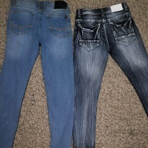 Stylish Blue and Black Jeans Set